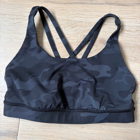 Lululemon Energy Bra Incognito Camo Multi Grey Sz 6 *U15 - Picture 3 of 5